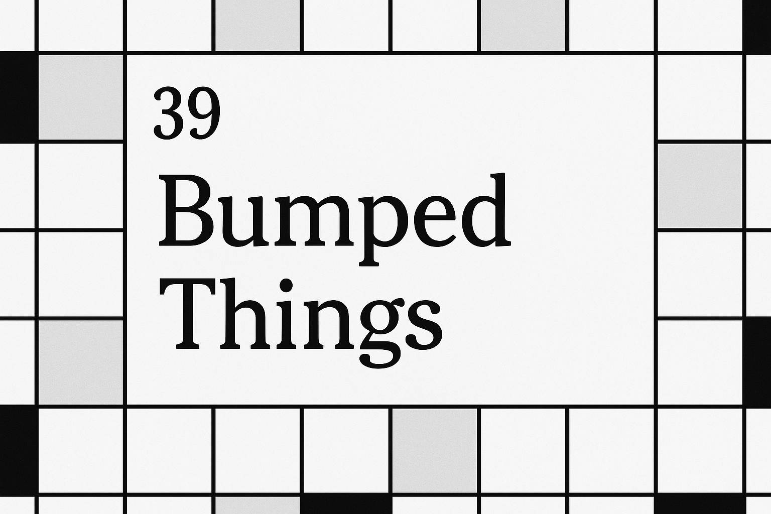 Bumped Things NYT Crossword