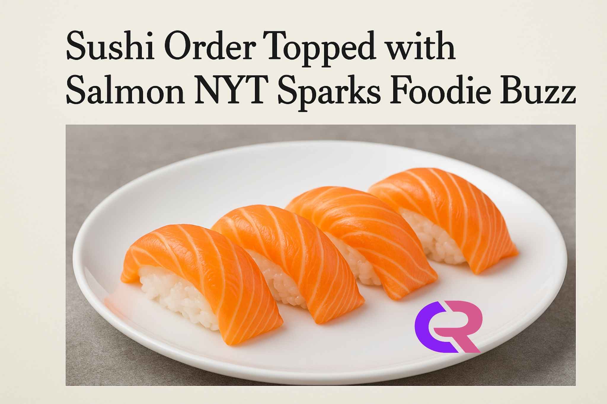 Sushi order topped with salmon NYT