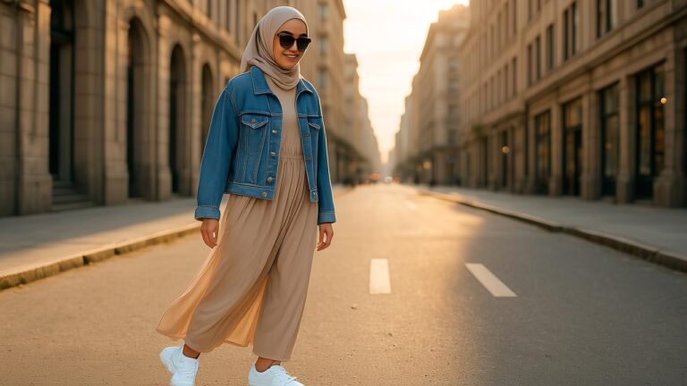 Hijab Outfit Ideas with Sneakers for Casual Look